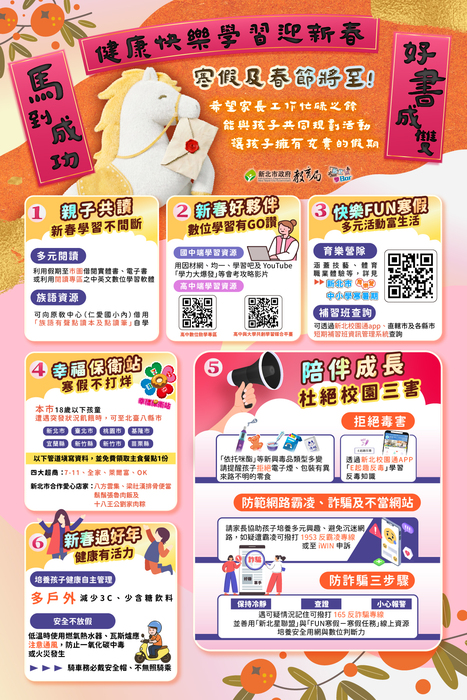 【轉知】✉️新北市教育局寒假給家長的一封信圖片