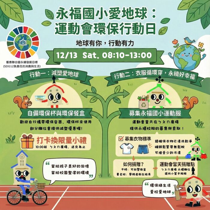 【活動】📢 永福國小愛地球：運動會環保行動日圖片