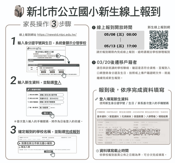 小一新生流程圖